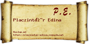 Placzintár Edina névjegykártya